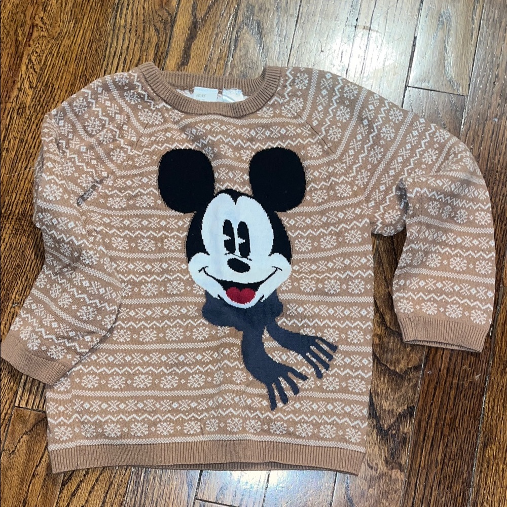 Disney Tan and Black Sweater